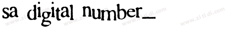 sa digital number字体转换